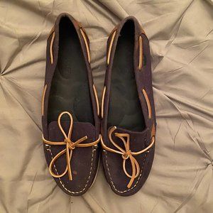 Size 10 Blue Sperry Boat Shoes